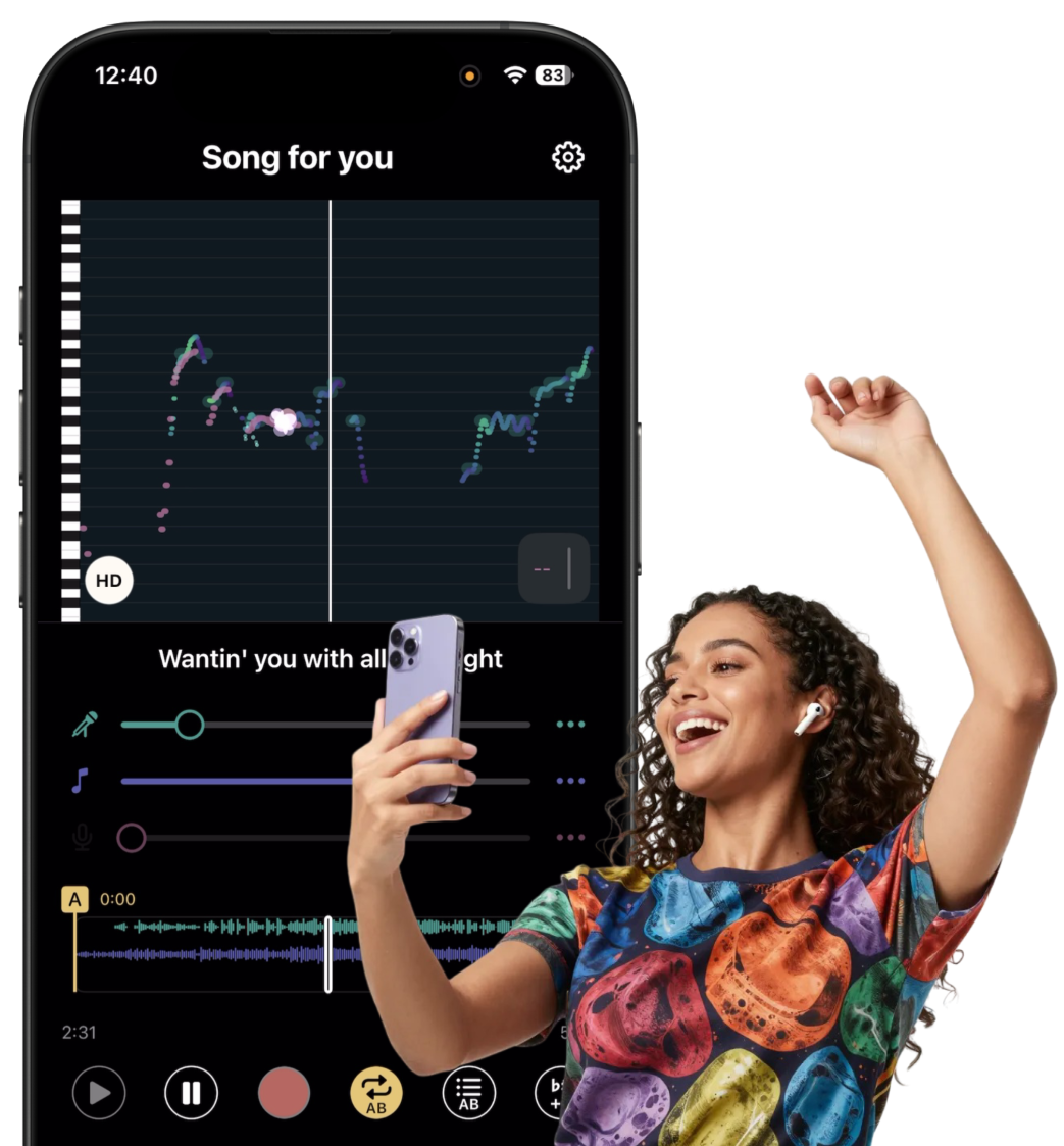 Visual of AI vocal separation and pitch detection